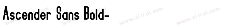 Ascender Sans Bold字体转换